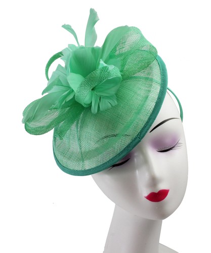 Flower feather hair hat - flower,