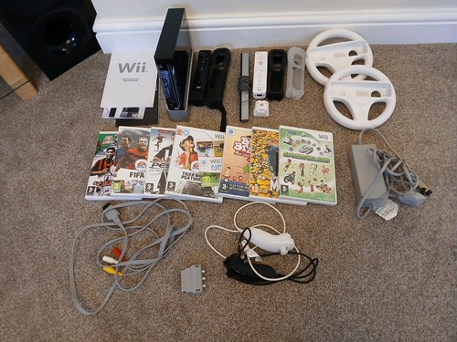 Nintendo wii black console - nintendo,