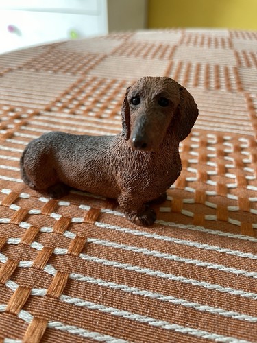 Pretty red dachshund ornament - dachshund,