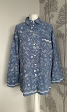 Zara Chambray Blue And White