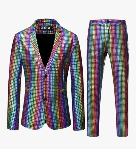 Men adults sequin gold suit - adults,