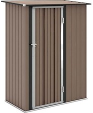 Outsunny 5 x 3ft Outdoor Storage Shed with Lockable Door - Brown - 845-328V01BN
