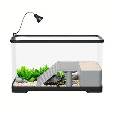 Aquarium Fish Tank with Light & Pump | Betta Shrimp Goldfish Starter Kit