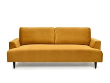 Mustard Velvet 3 Seater Sofas-