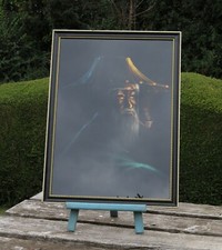 Vintage Painting On Black