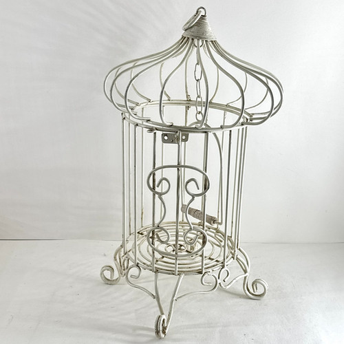 Large vintage white wrought - large,