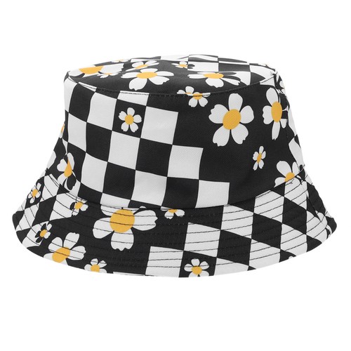 Chic black reversible bucket - black,