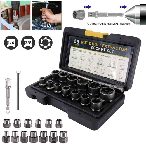 Bolt extractor set nut - bolt, &