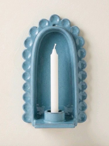 Wall candle holder arch - candle, taper