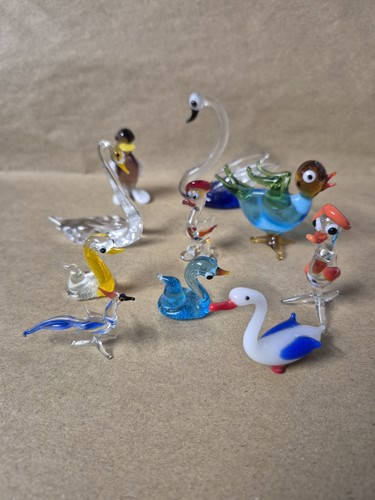 Vintage glass birds 10 - glass,