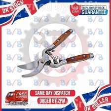 BYPASS SECATEURS WOOD HANDLE