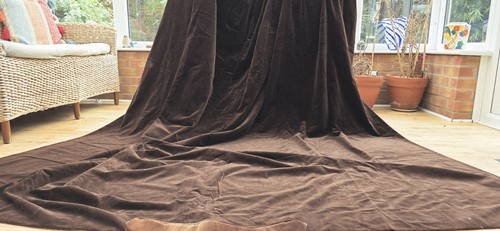 Brown single vintage velvet - brown,