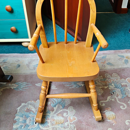 Child wooden rocking chair - child's,