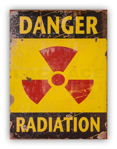 Danger radiation metal warning - metal,