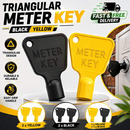 Triangular meter box key - meter,