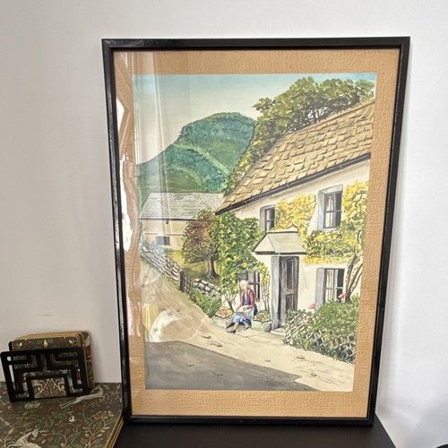 Vintage oil painting - oil, paper