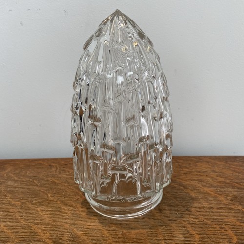Art deco pressed glass rocket - glass,
