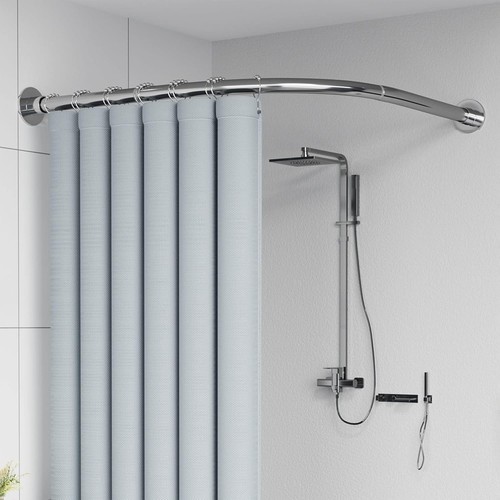 Shaped shower curtain rod - shaped,