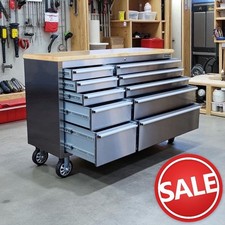 432 US PRO TOOL CHEST BOX WORKBENCH STAINLESS STEEL 55" ! FINANCE AVAILABLE !
