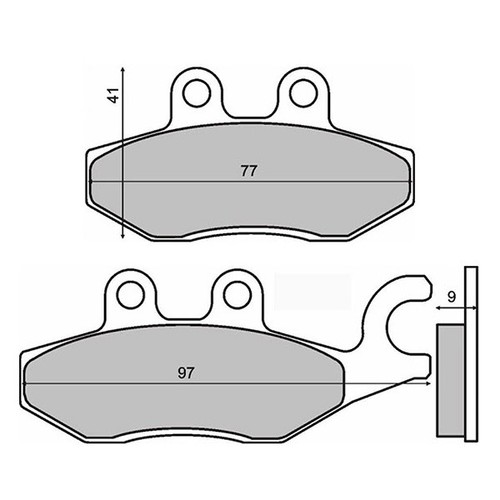 Rear brake pads - piaggio, mp3