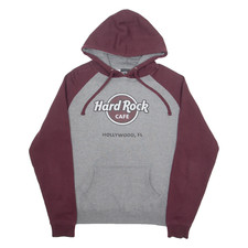 HARD ROCK CAFE Mens Maroon Hoodie M