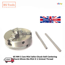 Mini lathe Chuck 65mm 3 Jaw  Self Centering Chuck Dia. M14 X 1 Unimat Thread