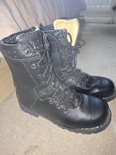 German Army Combat Military Black Mens Police Cadet Leather Boots Type 2000