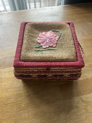 Vintage sewing basket with - basket,