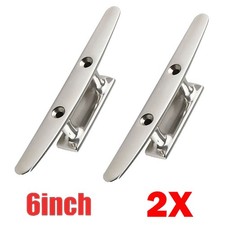 2Pcs 6" 316 Stainless Steel Dock Deck Rope Cleat Boat Cleat For Marine Boat HOT