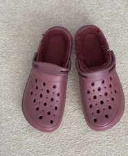 Purple mauve crocs shoes slip