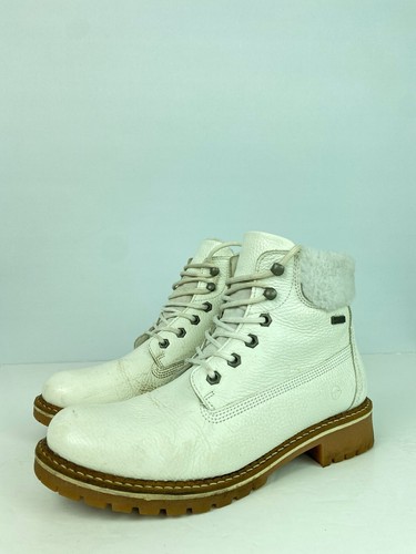 Tamaris white leather ankle - tamaris,