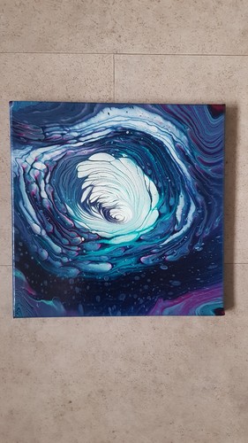 Original acrylic fluid art - fluid,