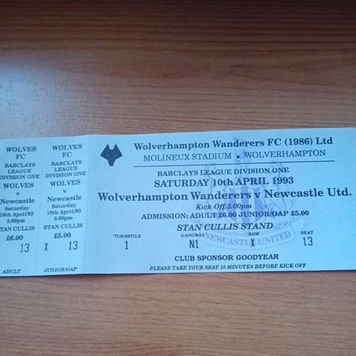 Full ticket 1992 1993 - full, 1992/1993