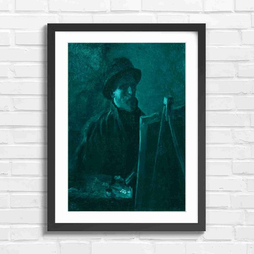 Vintage artist portrait - vintage, with