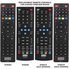 Replacement Remote Controls for August Freeview Box DVB400 DVB415 DVB482 Offical