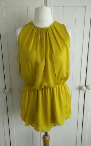 Zara mustard yellow pleated - mustard,
