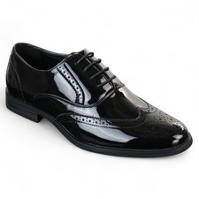 Men's Patent Lace-Up Brogues
