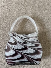 Murano-style art glass purse
