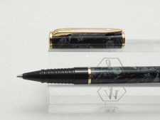 Waterman Laureat Mk II Grey/Black Marble Rollerball Pen, GT, Needs Ink  *MINT*