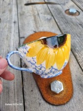 Poole Pottery Vincent Sunflower Hand-Painted Tea/Coffee Cup
