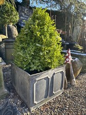 Pair Of Vintage Lead Early 20th Century Lead Planters 500mm x 500mm 