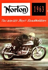 Norton 1963 Worlds best Roadholders Motorcycle Motorbike Art Poster Print