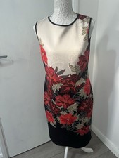 The Collection Debenhams Shift Dress UK 14 Mother Of The Bride Floral Sleeveless