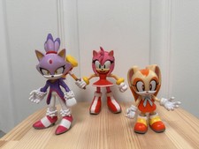 Sonic the Hedgehog Cream Blaze & Amy rose 4"  Action Figures Jakks bundle