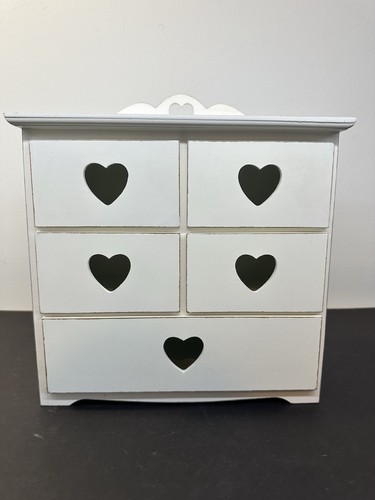 White wooden mini chest - white,