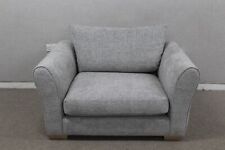 Whitemeadow Grey Fabric Large Snuggler Armchair