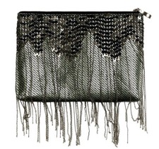 ZARA BEADED CLUTCH BAG WITH