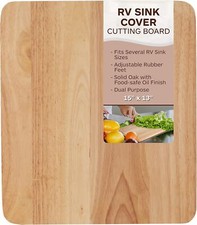 15"x13"x3/4" RV Sink Cover with Adjustable Rubber Feet - Camping Cutting Boar...