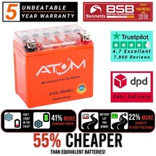 Atom atx5l gel motorcycle - atx5l-bs,