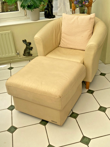 Tub chair leather armchair - ,